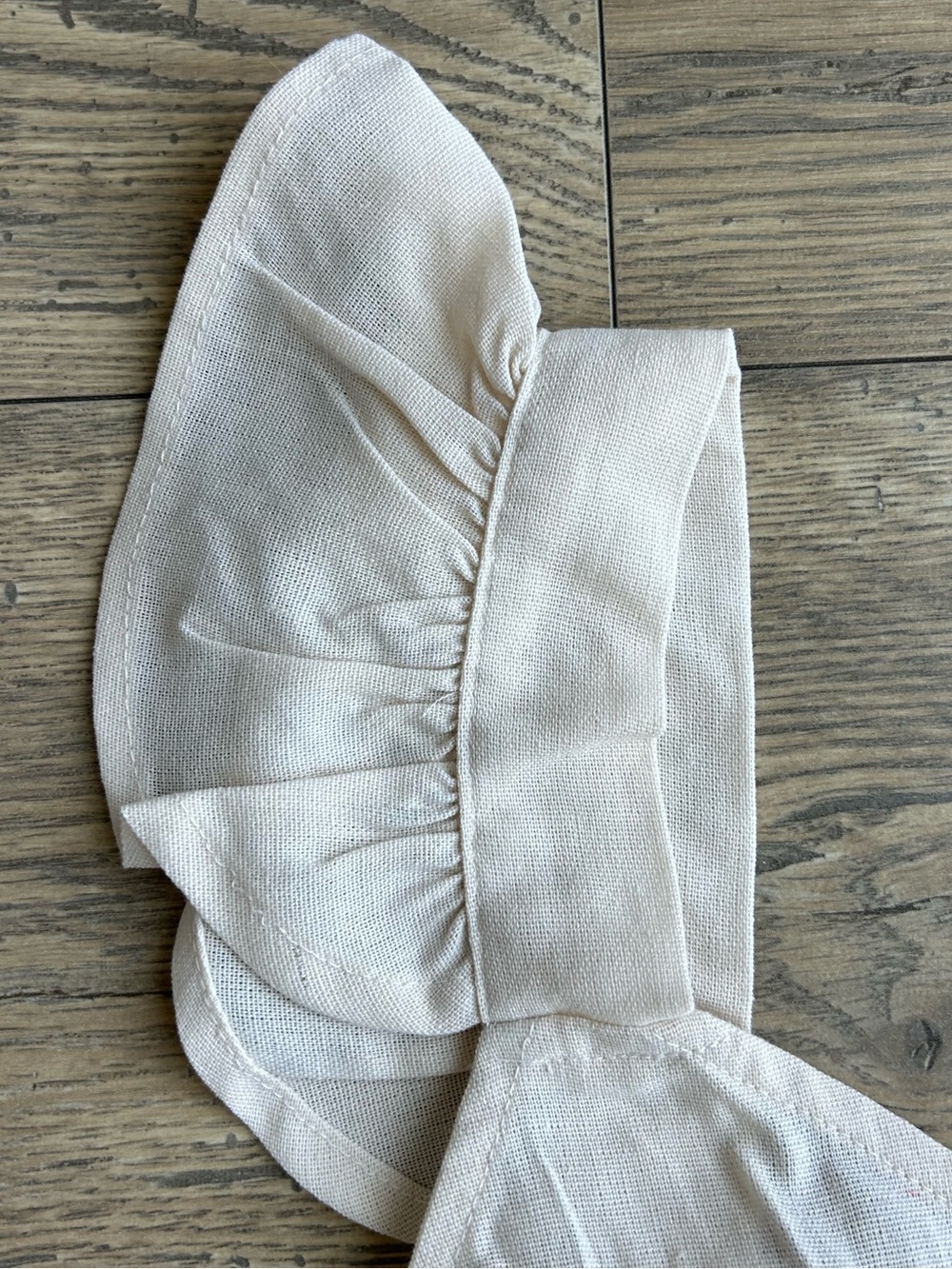 E&M Cream Ruffle Strap Tank Top - Picture 3 of 5